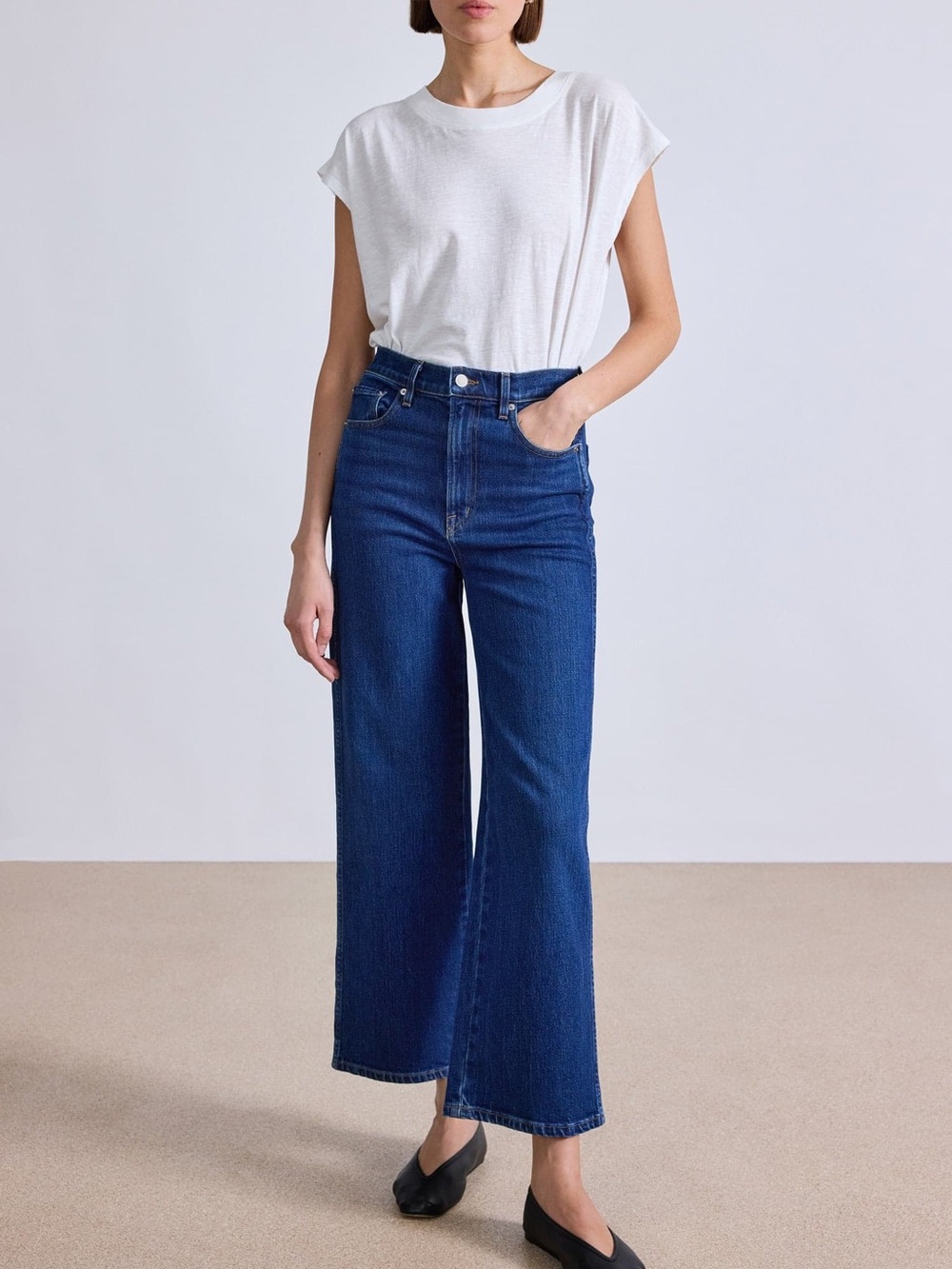 NWOT Apiece Apart Merida Jean Blue Tulum Wash Denim Wide Leg Size 25